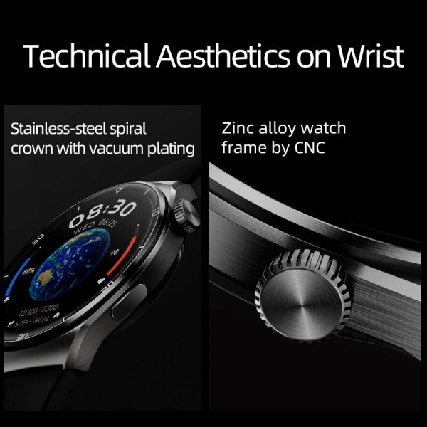 QCY Watch GT2 S3 Gray - 1,43" HD AMOLED touch 466x466 60Hz Always On Call BT Smart Watch IPX8 14day