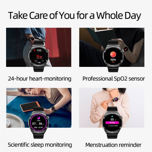 QCY Watch GT2 S3 Gray - 1,43" HD AMOLED touch 466x466 60Hz Always On Call BT Smart Watch IPX8 14day