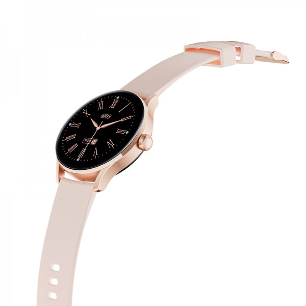 QCY Watch Elite S11 Pink Gold - Small metal 1,19" AMODEL Fashion BT Call IPX8 Waterproof 7Day always