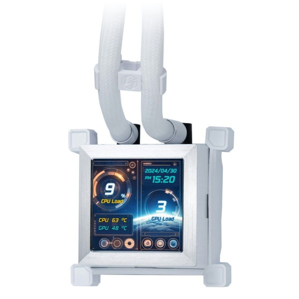 Lian Li HydroShift LCD 360 TL fan White - AIO GPU Liquid Cooler  with TL LCD Fans - LIAN LI