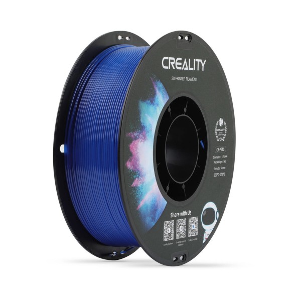 Creality CR-PETG Blue 3D Printer Filament, Hard Glossy, Tensile Str. 49MPA, 1 kg Spool1.75 - CREALITY