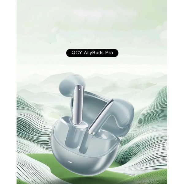 QCY AilyBuds Pro Semi-Ear ANC TWS Green 6 mic & A.I. Noise Cancel. LDAC Audio Ultra HD Multi-point