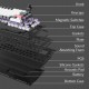 Keychron Q1 HE (Q1H-P1) QMK White Wireless Custom Hall Effect Keyboard Purple Switch 75% US Layout