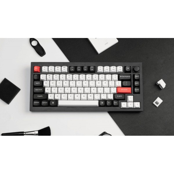Keychron Q1 HE (Q1H-M1) QMK Wireless Custom Hall Effect Keyboard Purple Switch 75% US Layout
