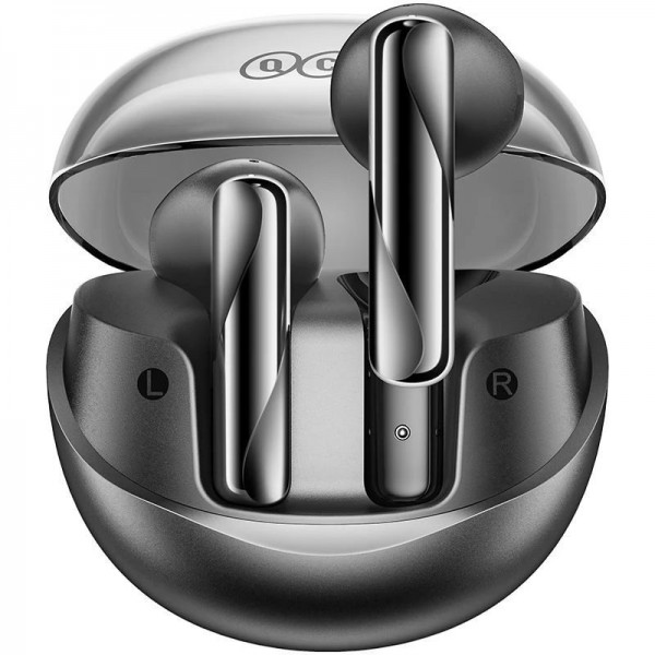 QCY Ailypods Clear Black - Semi-Ear 13mm driver, wind cancel ENC for calls, NCVM & Air case TWS BT - QCY