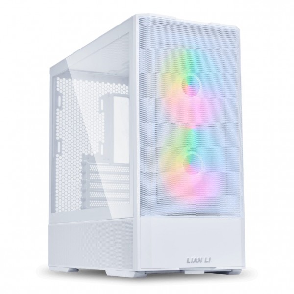 Lian Li LANCOOL 207 White - ATX PC Case (4 FANS) 2 x front 140 ARGB PWM & 2  bottom 120 PWM reverse - Cases