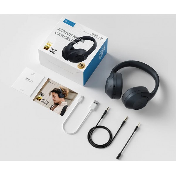 Haylou S30 Pro Black - BT ANC Headset, Detachable Mic, Hi-Res Audio -42Db 2 mode ANC - Protein Leath Haylou S30 Pro Black - BT ANC Headset, Detachable Mic, Hi-Res Audio -42Db 2 mode ANC - Protein Leath