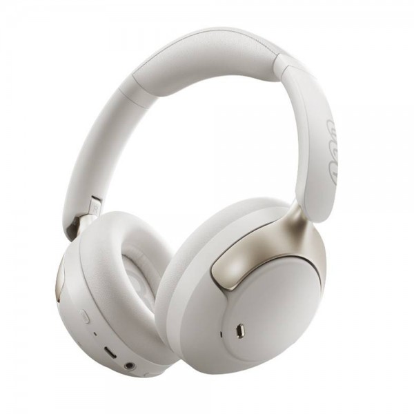 QCY H3 PRO Headset White Hi-Res Audio V5.4 Bluetooth ANC LDAC/AAC/SBC Call Noise Canc. 40mm drive - Headphones