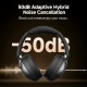 QCY H3 PRO Headset Black Hi-Res Audio V5.4 Bluetooth ANC LDAC/AAC/SBC Call Noise Canc. 40mm drive