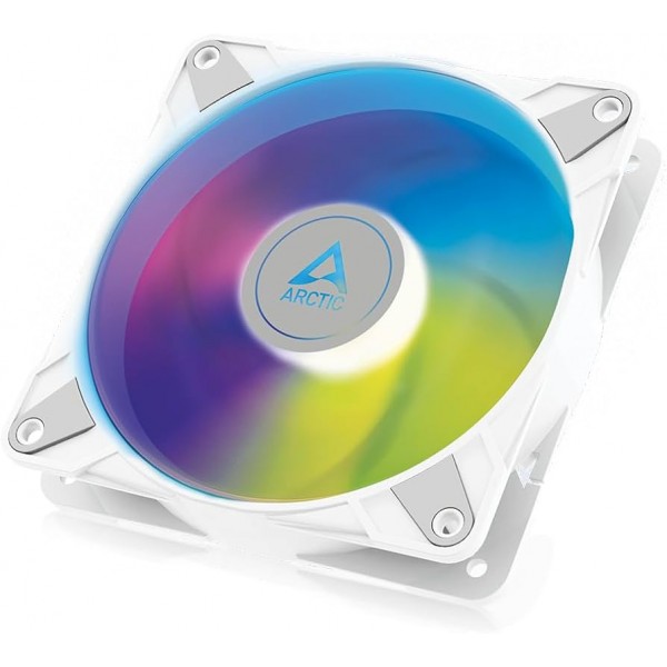 Arctic P12 PWM PST A-RGB White 0dB – 120mm Pressure optimized case fan PWM controlled speed with PST - Case Fan
