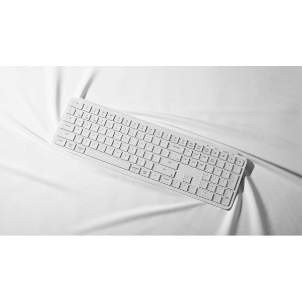 Keychron B6 Pro (B6P-K8) Ultraslim Wireless BT Keyboard ZMK Online customizen-Ivory White 100% US - Keychron