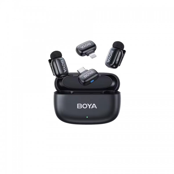 BOYA Mini iPhone Lightning & Type-C - 2,4GHz 2mic Wireless Microphone with Charging Box - Microphone (Mobile)