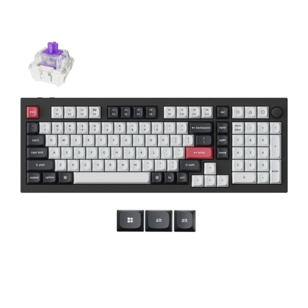 Keychron Q5 HE (Q5H-M1) QMK Wireless Custom Hall Effect Keyboard Purple Switch 96% US Layout - Keychron