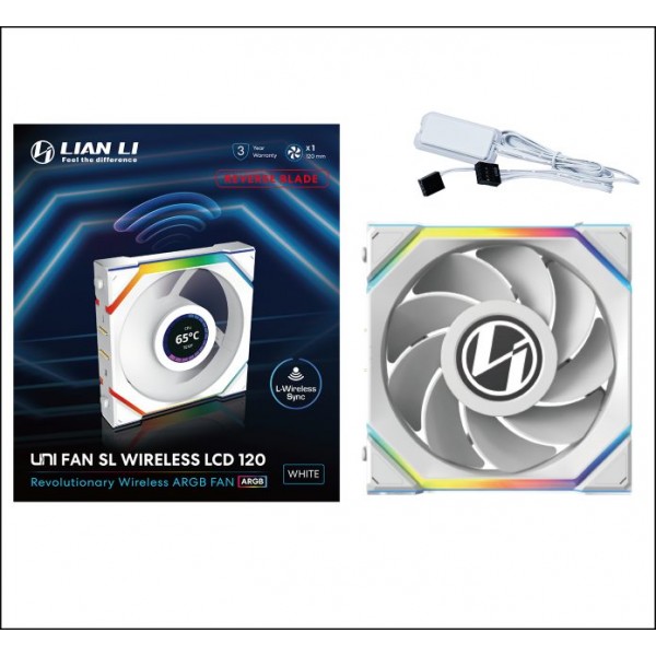 Lian Li UNIFAN SL Wireless LCD 120-1PCS Reverse Black - Case Fan Lian Li UNIFAN SL Wireless LCD 120-1PCS Reverse Black - Case Fan