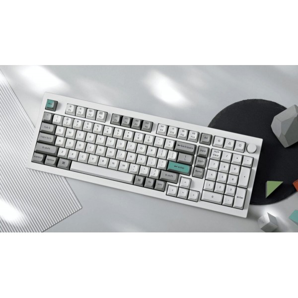 Keychron Q5 Max (Q5M-P1) QMK/VIA Wireless Custom Mechanical White Keyboard-Red Switch 96% US Layout - Keychron