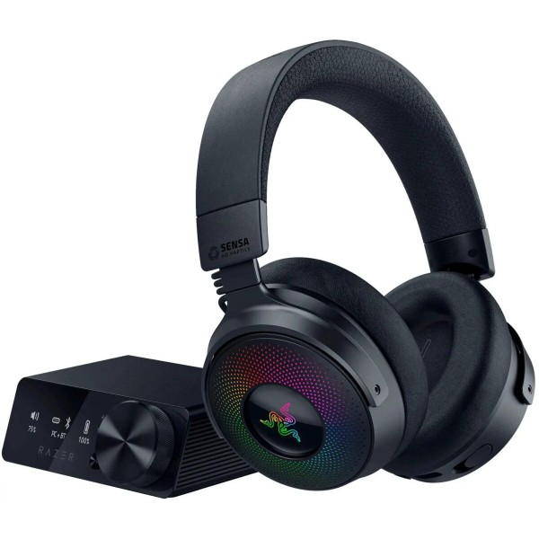 Razer KRAKEN V4 Pro - Wireless 7.1 RGB Gaming Headset - Sound Card - Haptic Feedback - PC/PS5/PS4 - Gadgets