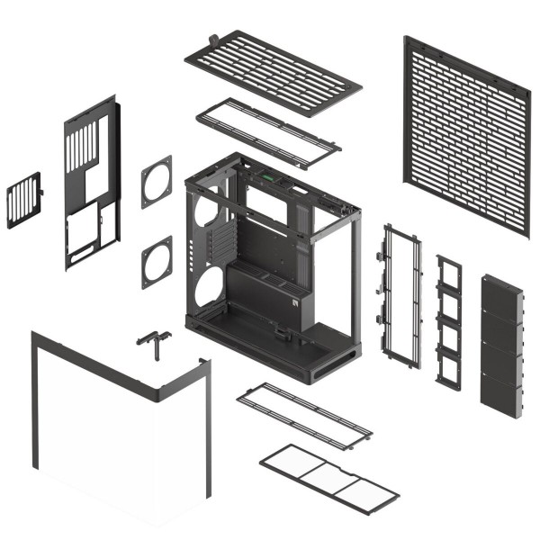HAVN HS 420 black Premium Midi Tower Case - without vertical GPU support HAVN HS 420 black Premium Midi Tower Case - without vertical GPU support