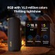 QCY SP7 Blue -  Portable Bluetooth Speaker w Stereo Sound 40W, Mic for Calls, RGB Light Show