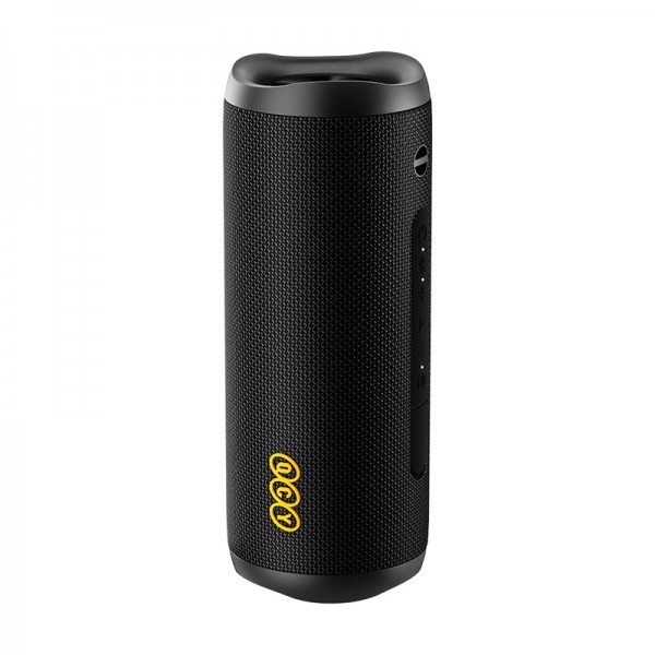 QCY SP7 Black -  Portable Bluetooth Speaker w Stereo Sound 40W, Mic for Calls, RGB Light Show