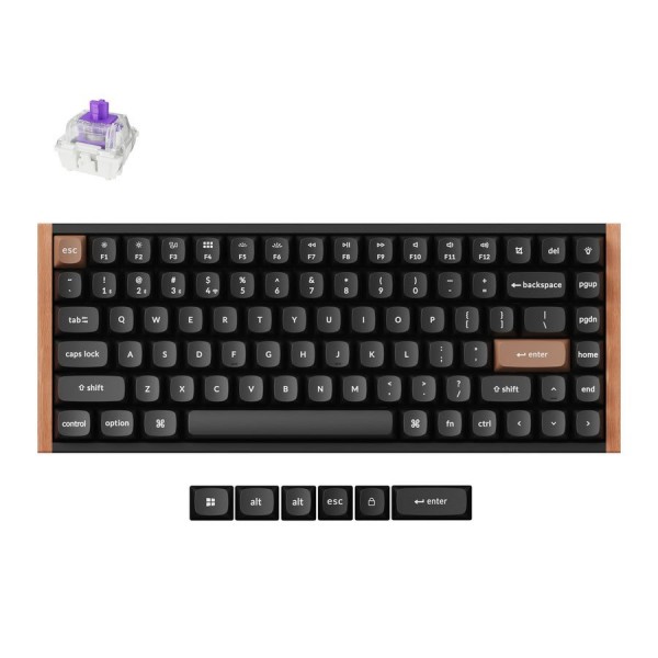 Keychron K2 HE (K2H-F1) Wireless Magnetic Hall Effect RGB Keyboard 75% US Lay. Special Wood Edition - Keychron