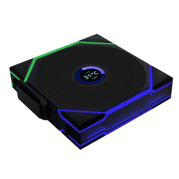 Lian Li UNI FAN TL-LCD Wireless Reverse 120 Black (1pc) Case Fan - LIAN LI