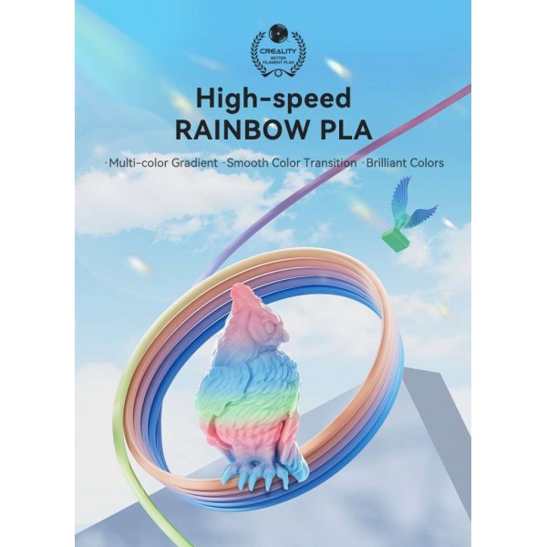 Creality Hyper PLA  Rainbow Wild Blossom Long Grad.- Fast Printing Filament with CFS tag 1kg 1.75