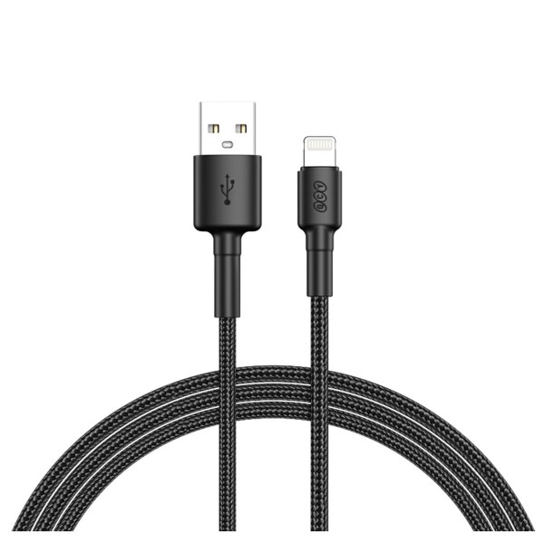 QCY USB-A to Lightning 20, 21.6W iPhone braided wire Cable Fast Charging & Data, 60W TPE+ 1,2m - QCY