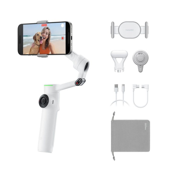 Insta360 Flow 2 Pro Creator Bundle (White) A.I. Powered Gimbal Stabilizer for Smartphone - Σύγκριση Προϊόντων