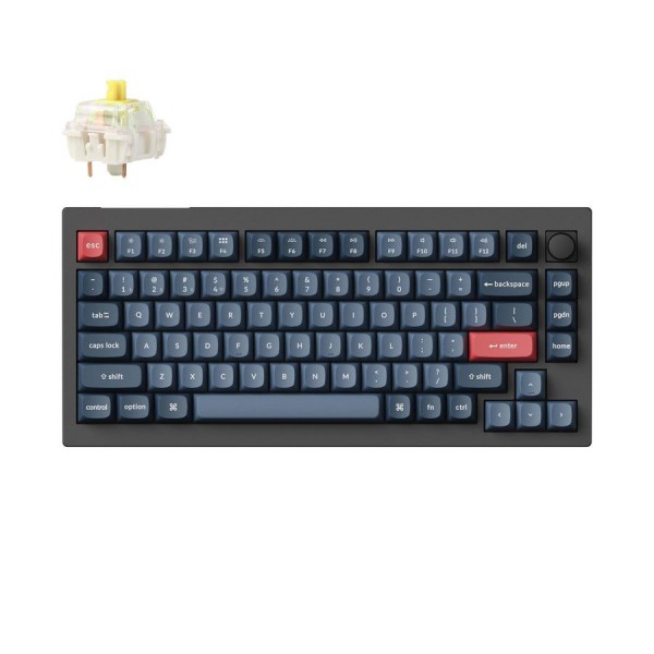Keychron V1 Max (V1M-D4) QMK/VIA Wireless Custom Mechanical Keyboard Banana Switch RGB 75% US - Keychron