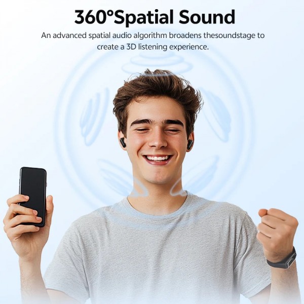 QCY AilyBuds E10 Blue Hires Audio LDAC Semi-Ear TWS 4mics ENC 13mm dynamic driver IPX4 35h