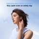 QCY AilyBuds E20 White- Hybrid ANC Semi-Ear TWS earbuds 6mics 13mm dynamic driver IPX4 BT5.4 35h