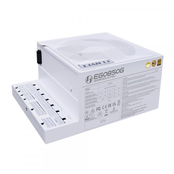 Lian Li Edge 850W White 80+ Gold, Fully Modular ATX PSU - Power Supply