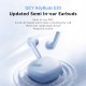 QCY AilyBuds E20 White- Hybrid ANC Semi-Ear TWS earbuds 6mics 13mm dynamic driver IPX4 BT5.4 35h