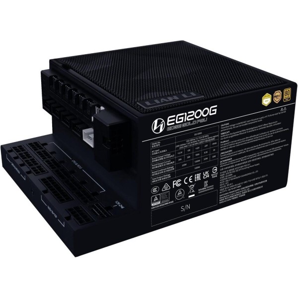 Lian Li Edge 1200W Black 80+ Gold (with USB HUB), Fully Modular ATX PSU - LIAN LI