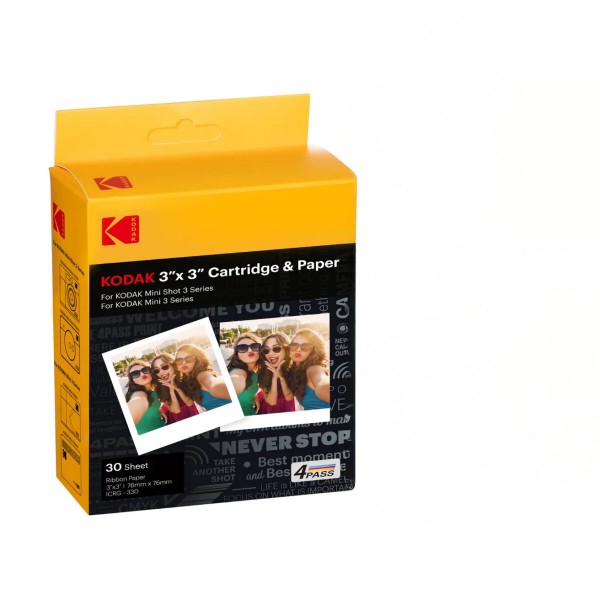 Kodak 30 Photo Cartridge for Mini Shot Combo Printers and Cameras C300/C300r (7.6 x 7.6cm) - Instant Camera Accessories