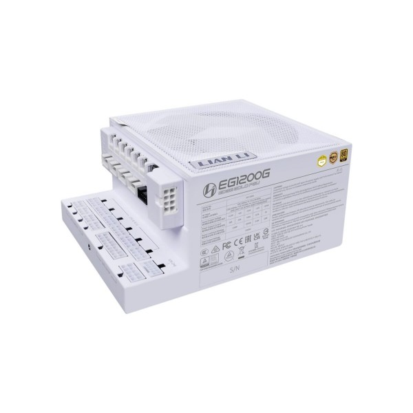 Lian Li Edge 1200W White 80+ Gold (with USB HUB), Fully Modular ATX PSU - LIAN LI