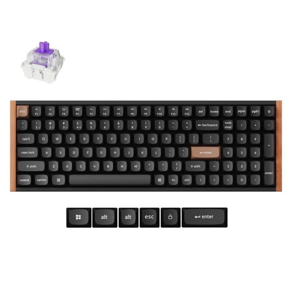 Keychron K4 HE (K4H-F1) Special Wood Edition Wireless Magnetic Hall Effect RGB Keyboard 96% US - Keychron
