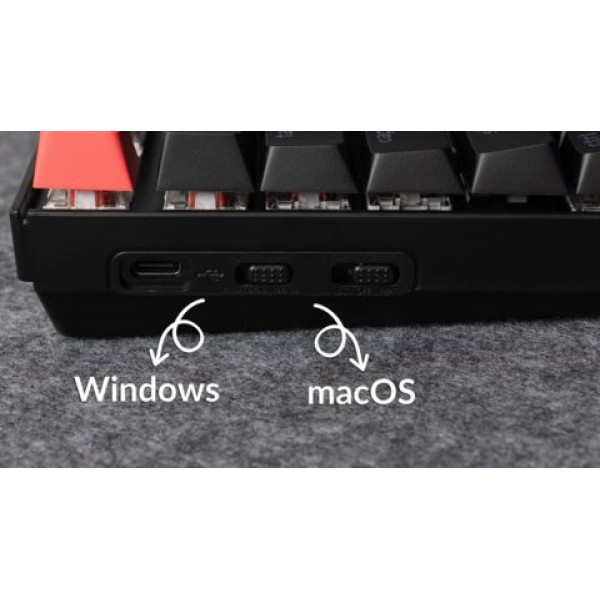 Keychron K8 V2 (K8X-C1) QMK Wireless Mechanical Keyboard Red Switch RGB 80% US Lay Aluminum Frame