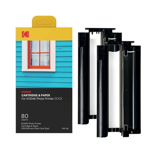 Kodak PHC-80 - Glossy Photo Paper (10x15cm) for WLAN Kodak Photo Printer (Dock Plus) - Instant Camera Accessories