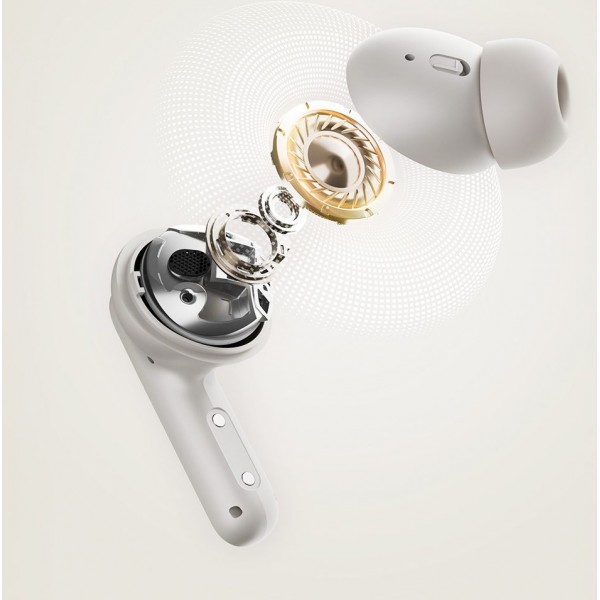 QCY Buds ANC Black (HT15)- 45db ANC TWS Earbuds 35h 5 mic ENC, ear-canal adaptive tech, leather case - QCY