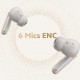QCY Buds ANC Black (HT15)- 45db ANC TWS Earbuds 35h 5 mic ENC, ear-canal adaptive tech, leather case