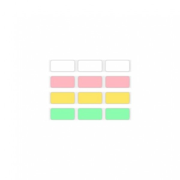 Kodak Label ERA M50 Sticker Label 12 Rolls Set (White 9Rolls, Pink/Green/Yellow 1 Roll Each) - Instant Camera Accessories