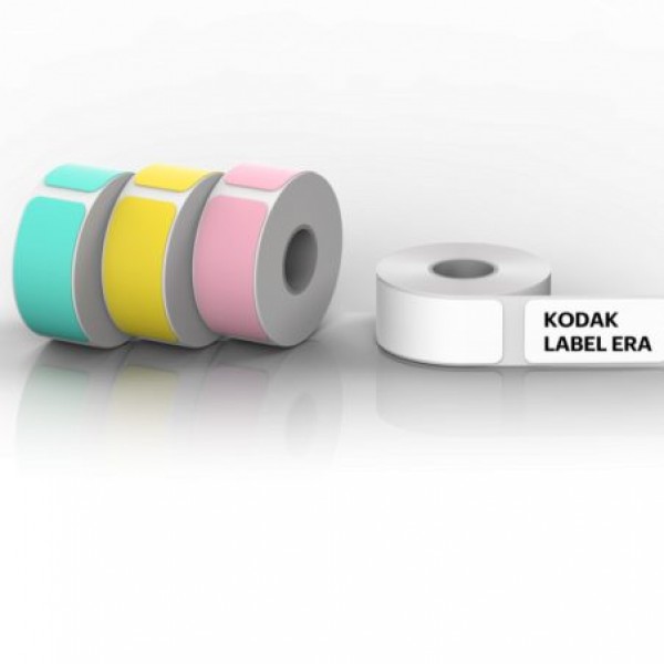 Kodak Label ERA M50 Sticker Label 12 Rolls Set (White 9Rolls, Pink/Green/Yellow 1 Roll Each) - Instant Camera Accessories