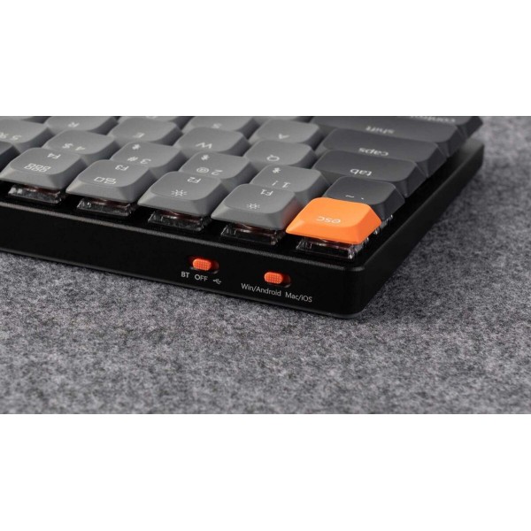 Keychron K3 V3 (K3X-B1) QMK Wireless Mechanical Keyboard Red Switch RGB 75% US Layout