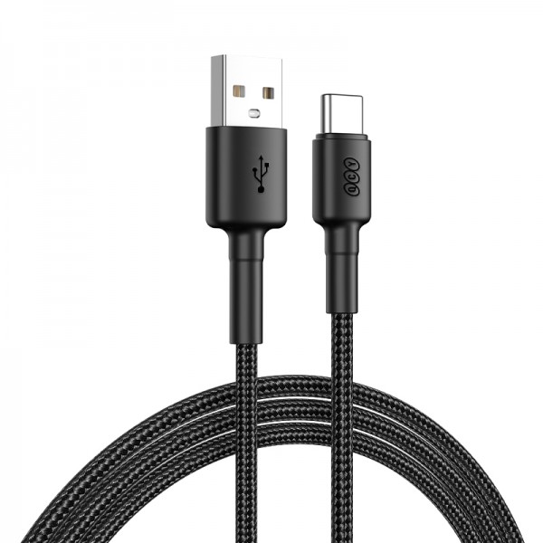 QCY USB-A to Type-C braided wire Cable Fast Charging & Data, 60W TPE+ high densidy 1,2m - QCY