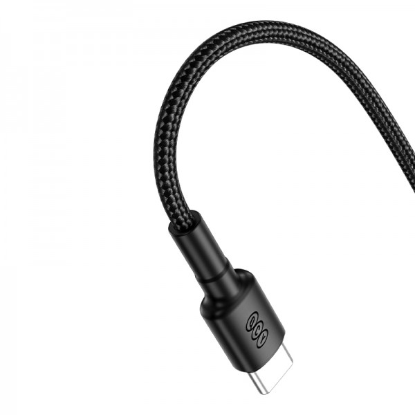 QCY USB-A to Type-C braided wire Cable Fast Charging & Data, 60W TPE+ high densidy 1,2m