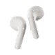 QCY Air White Semi-Ear TWS Earbuds, quad Mic ENC multi-point connection, leather grain case