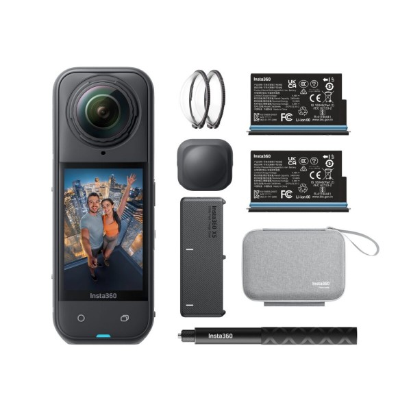 Insta360 X5 - 8K, Triple AI Chip, Action Camera Essentials Bundle - Action Camera