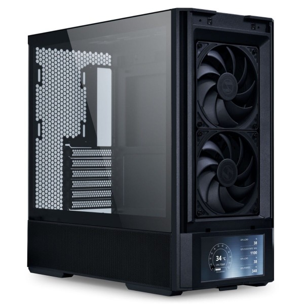 Lian Li LANCOOL 207 DIGITAL Black - 6" LCD Screen - ATX PC Case (4 FANS) 2 x 140mm & 2 x 120mm PWM - Cases