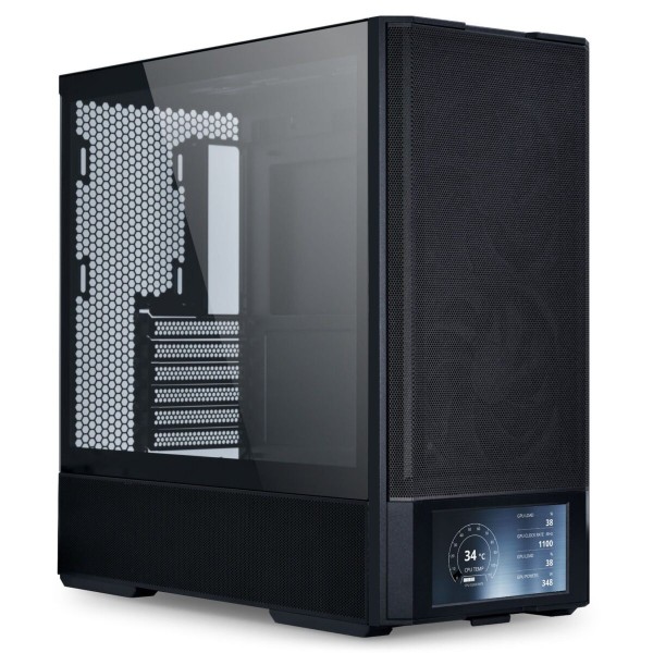 Lian Li LANCOOL 207 DIGITAL Black - 6" LCD Screen - ATX PC Case (4 FANS) 2 x 140mm & 2 x 120mm PWM - Cases